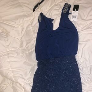 New Navy Blue Mini Dress